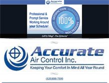 Tablet Screenshot of accurateaircontrol.com